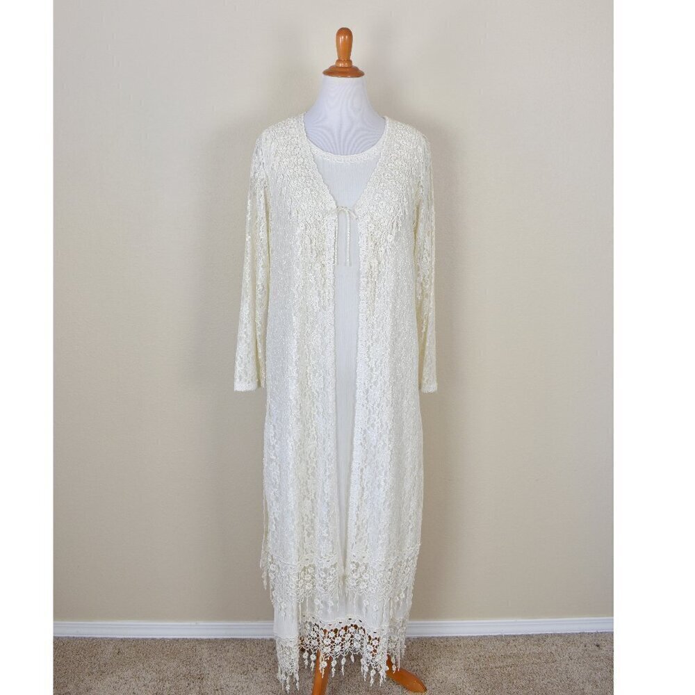 Vintage Magnet Art Lynn Yang Gauze Lace Dress and Jacket - M